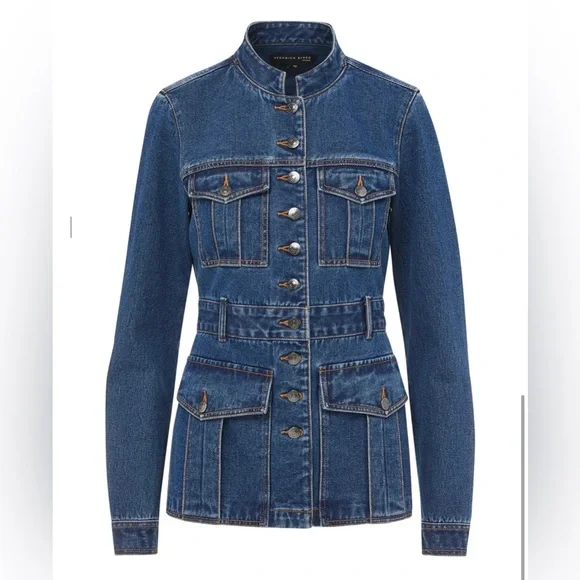 Veronica Beard Jean Tika Denim Jacket Sz S NWT - Picture 2 of 7